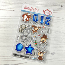 Load image into Gallery viewer, Happy New Year Critters Clear Stamp Set