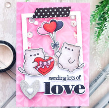 Load image into Gallery viewer, Smitten Kittens A4 Printed Cardstock Pack of 2 with Free Digi Stamp and free add on Digis