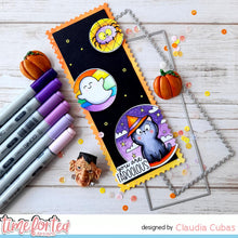 Load image into Gallery viewer, Spooky Circles A4 Printed Cardstock Pack of 2 with Free Digi Stamp