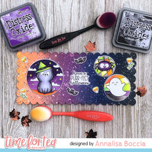 Load image into Gallery viewer, Spooky Circles A4 Printed Cardstock Pack of 2 with Free Digi Stamp