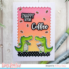 Load image into Gallery viewer, Snappy Before Coffee A4 Printed Cardstock Pack of 2 with Free Digi Stamp