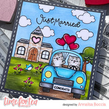 Load image into Gallery viewer, Just Married Clear Stamp Set