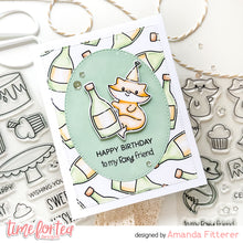 Load image into Gallery viewer, Birthday Fox Clear Stamp Set