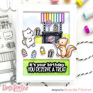 Sweet Cart Critters Clear Stamp Set