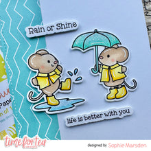 Load image into Gallery viewer, Rain or Shine Mice A4 Printed Cardstock Pack of 2 with Free Digi Stamps
