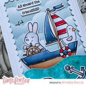 Boat Buddies Stamp & Coordinating Die Collection