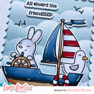 Boat Buddies Stamp & Coordinating Die Collection