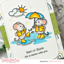Load image into Gallery viewer, Rain or Shine Mice A4 Printed Cardstock Pack of 2 with Free Digi Stamps