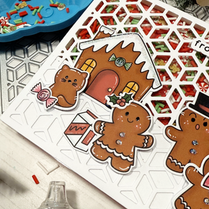 Gingerbread Family A4 Printed Cardstock Pack of 2 with Free Digi Stamp