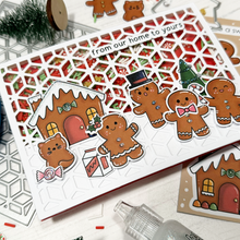 Load image into Gallery viewer, Gingerbread Family A4 Printed Cardstock Pack of 2 with Free Digi Stamp