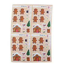 Load image into Gallery viewer, Gingerbread Family A4 Printed Cardstock Pack of 2 with Free Digi Stamp