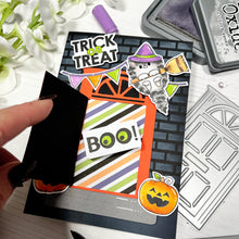 Load image into Gallery viewer, Purr-fect Halloween A4 Printed Cardstock Pack of 2 with Free Digi Stamp