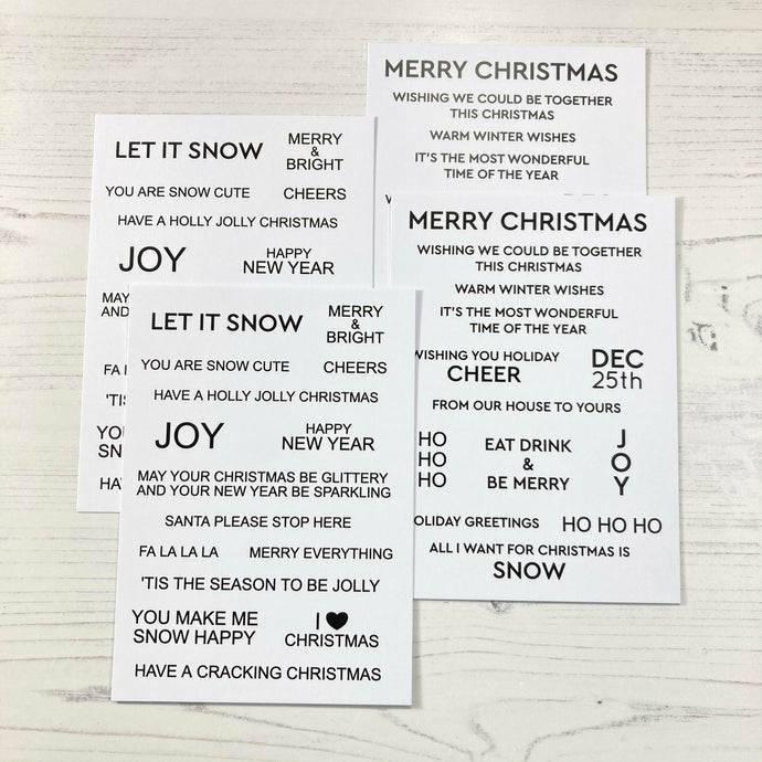 Sentiment Cards - Winter Wonderland | White