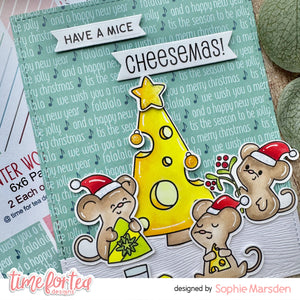 Merry Cheesemas A6 Stamps