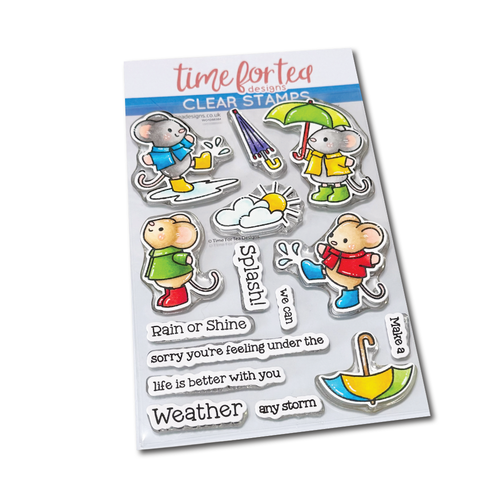 Rain Or Shine Mice A6 Stamps