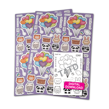 Load image into Gallery viewer, Love Is In The Air A4 Printed Cardstock Pack of 2 with Free Digi Stamps