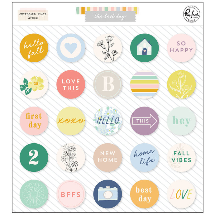 PFS The Best Days Chipboard Flair