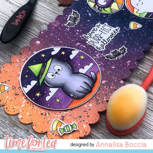 Spooky Circle Tags Clear Stamp Set