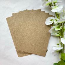 Load image into Gallery viewer, A4 Natural Kraft Cardstock 250gsm - Pack of 10