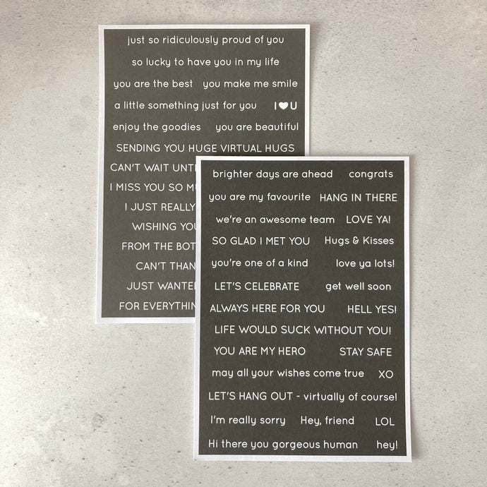 Brighter Days Sentiment Cards | White on Grey