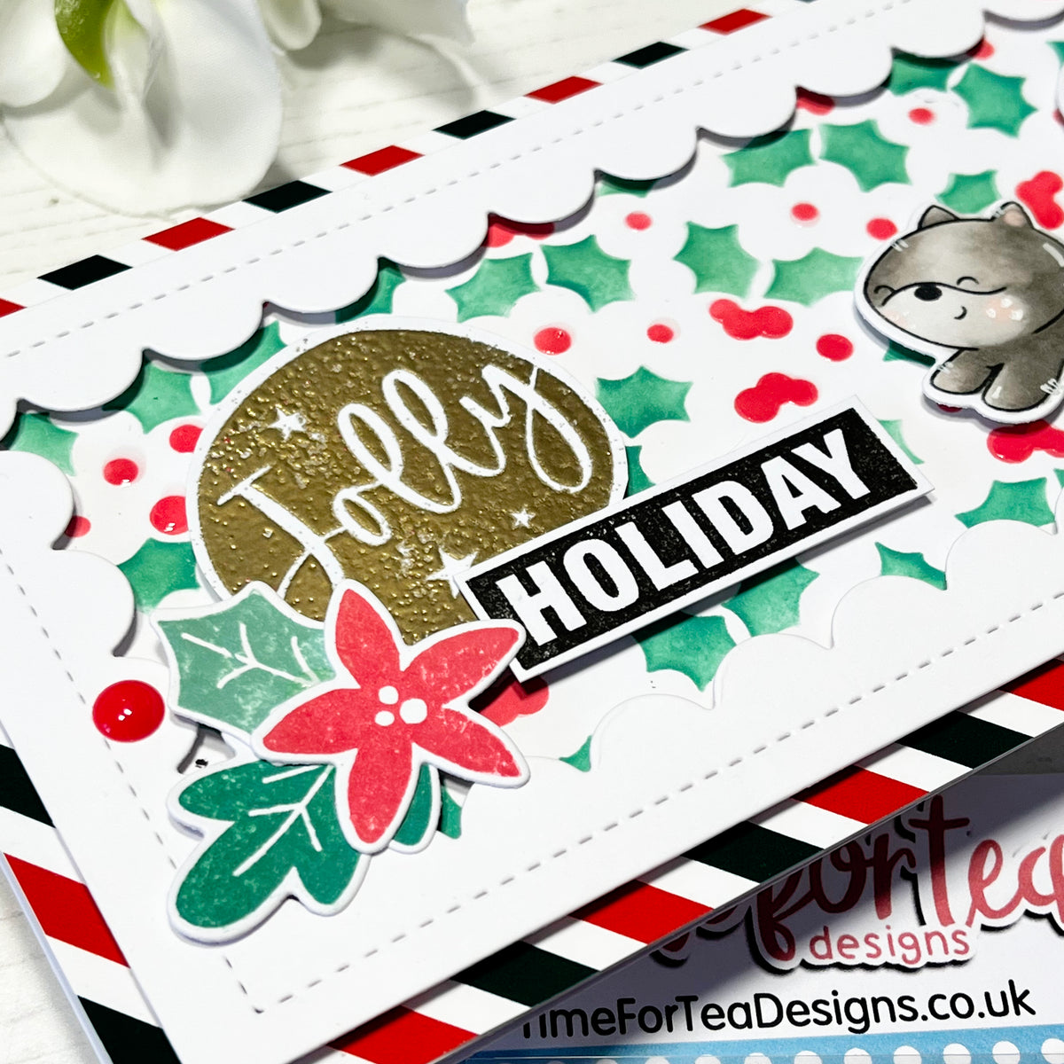 Holly Jolly Patterned Paper Dec 22 Digital Paper Collection – Time For ...