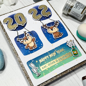 Happy New Year Critters Clear Stamp Set