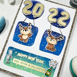 Happy New Year Critters Clear Stamp Set