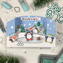 Load image into Gallery viewer, Skating By Penguins Clear Stamp Set
