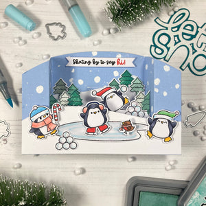 Skating By Penguins Clear Stamp Set
