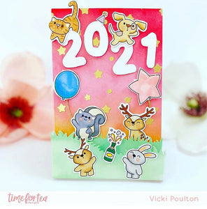 Happy New Year Critters Clear Stamp Set