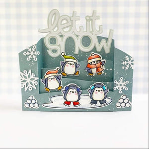 Skating By Penguins Clear Stamp Set