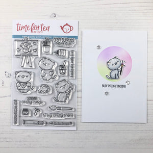 Crafty Cats Clear Stamp Set