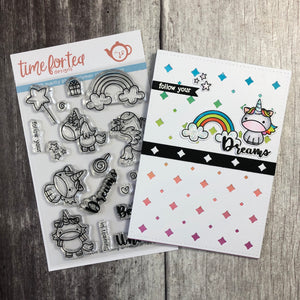 Unicorn In Training Clear Stamp Set